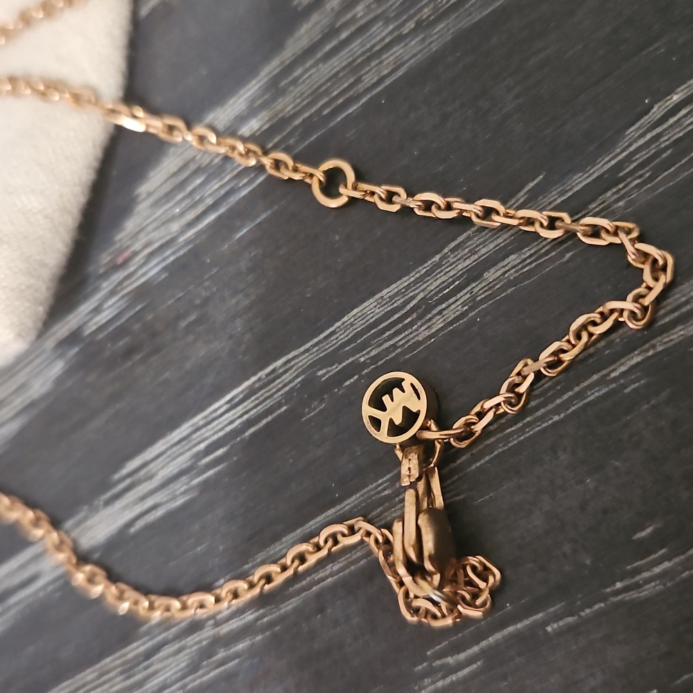 Michael Kors Rose Gold Lock and Key Necklace - Picture 2 of 3